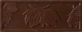 tabliczka ze wzorem ziaren kakao